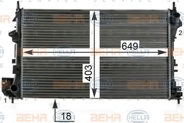 HELLA Vízhűtő 8MK376700-664