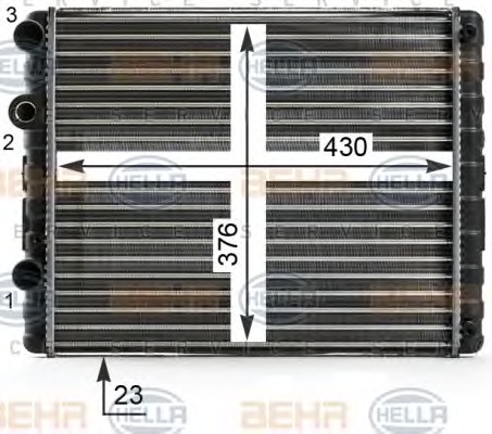 HELLA Vízhűtő 8MK376700-694