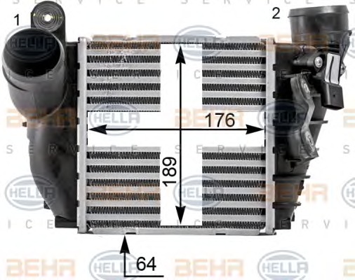 HELLA Töltőlevegő hűtő 8ML376700-701