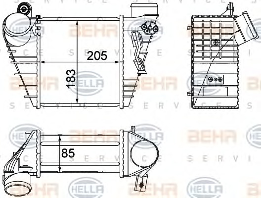 HELLA Töltőlevegő hűtő 8ML376700-704