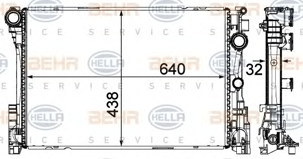 HELLA Vízhűtő 8MK376701-411