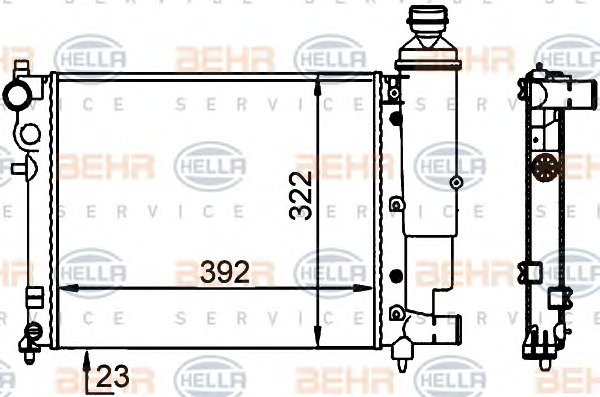 HELLA Vízhűtő 8MK376701-684