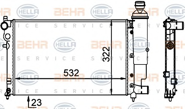 HELLA Vízhűtő 8MK376701-694