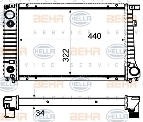 HELLA Vízhűtő 8MK376703-024