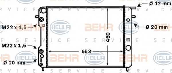 HELLA Vízhűtő 8MK376704-541