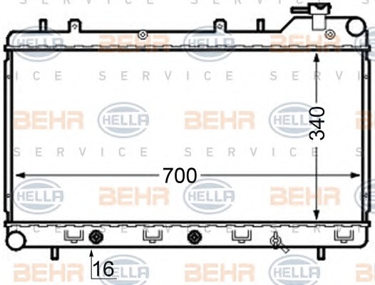 HELLA Vízhűtő 8MK376704-561