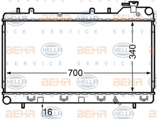 HELLA Vízhűtő 8MK376704-571