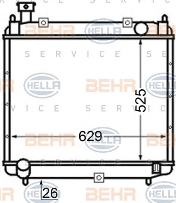 HELLA Vízhűtő 8MK376704-661