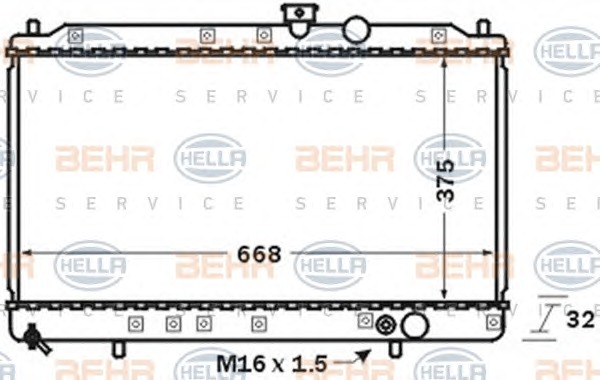 HELLA Vízhűtő 8MK376704-711