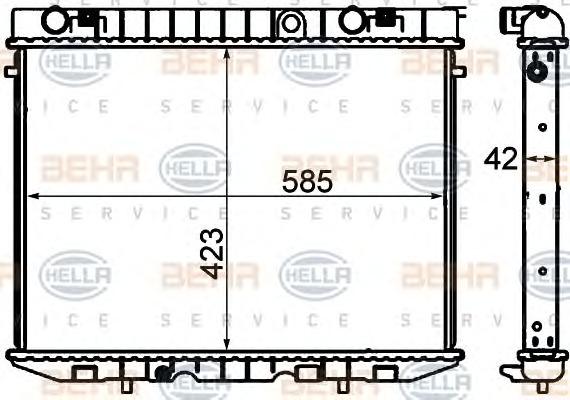 HELLA Vízhűtő 8MK376705-621