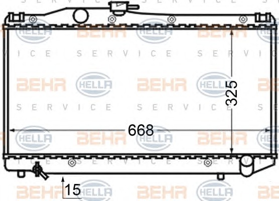 HELLA Vízhűtő 8MK376705-751