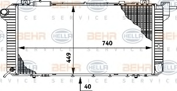 HELLA Vízhűtő 8MK376706-001