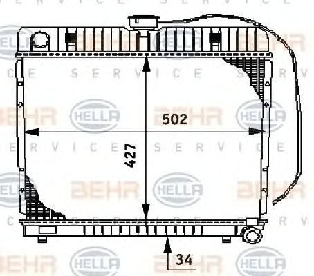 HELLA Vízhűtő 8MK376706-191