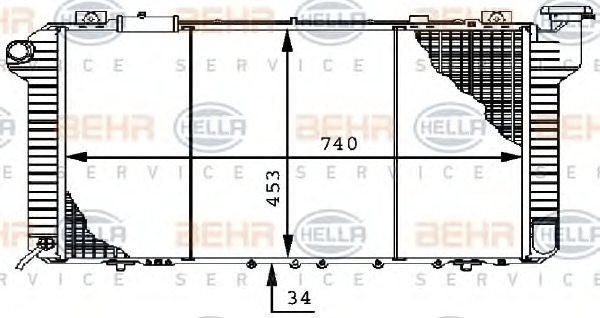 HELLA Vízhűtő 8MK376706-291