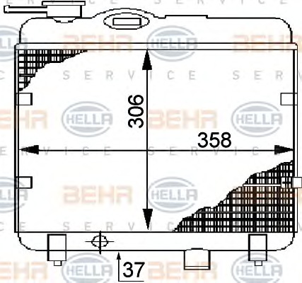 HELLA Vízhűtő 8MK376706-301