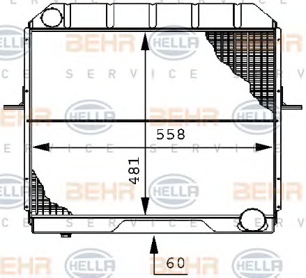 HELLA Vízhűtő 8MK376706-341