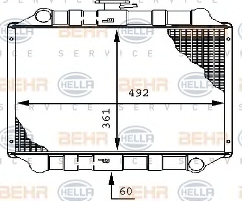 HELLA Vízhűtő 8MK376706-351