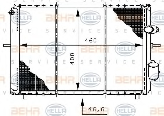 HELLA Vízhűtő 8MK376706-371