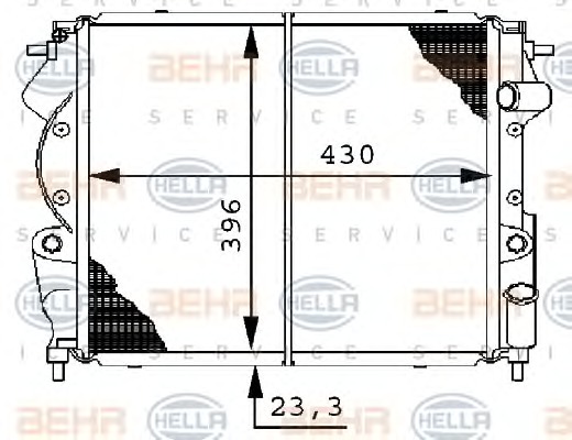 HELLA Vízhűtő 8MK376706-391