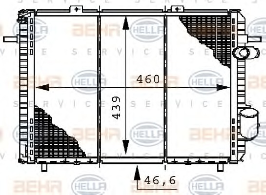 HELLA Vízhűtő 8MK376706-401