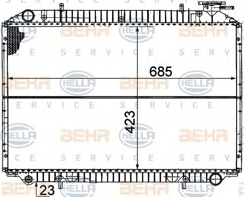 HELLA Vízhűtő 8MK376706-431