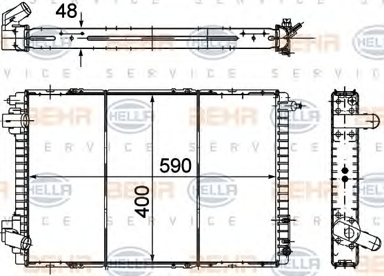 HELLA Vízhűtő 8MK376706-501