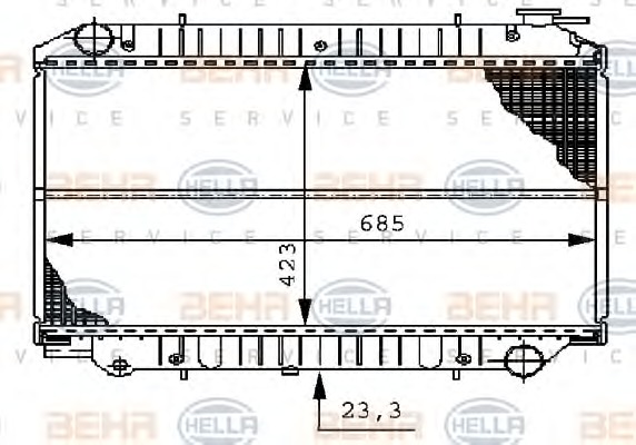 HELLA Vízhűtő 8MK376706-521