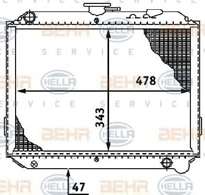 HELLA Vízhűtő 8MK376706-581