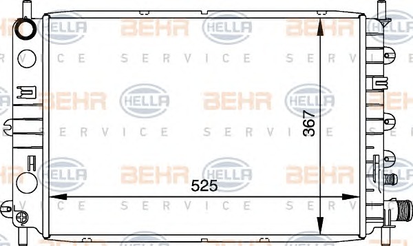 HELLA Vízhűtő 8MK376706-651