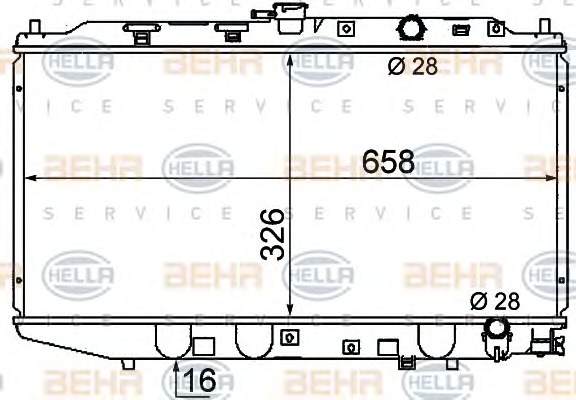 HELLA Vízhűtő 8MK376706-681