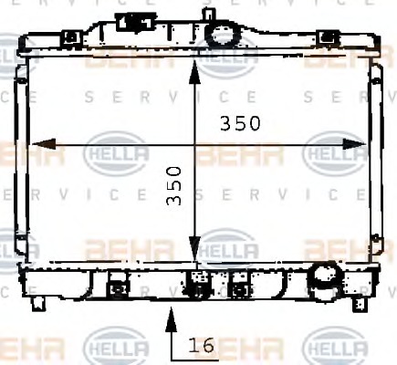 HELLA Vízhűtő 8MK376706-691