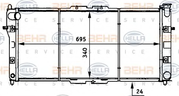 HELLA Vízhűtő 8MK376706-721