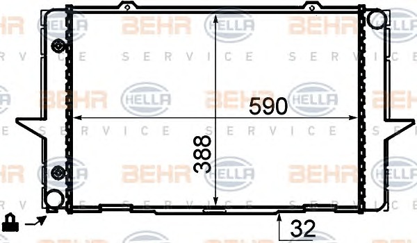 HELLA Vízhűtő 8MK376706-741