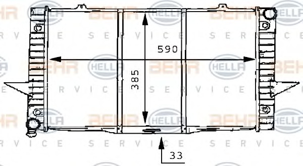 HELLA Vízhűtő 8MK376706-751