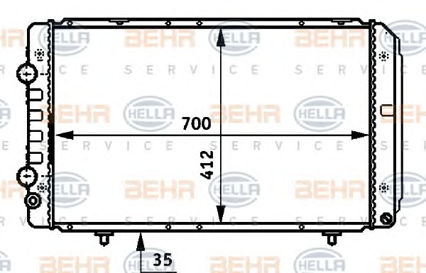 HELLA Vízhűtő 8MK376707-071