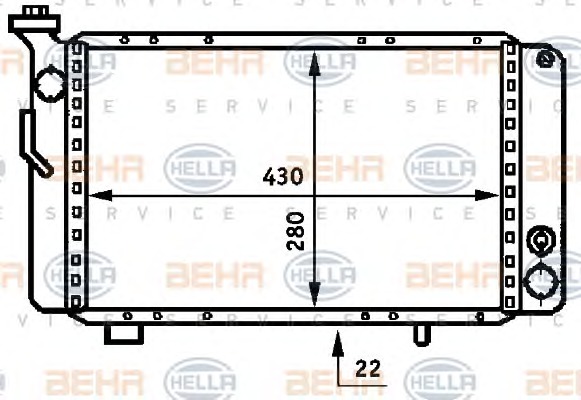 HELLA Vízhűtő 8MK376707-131