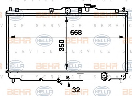 HELLA Vízhűtő 8MK376707-354