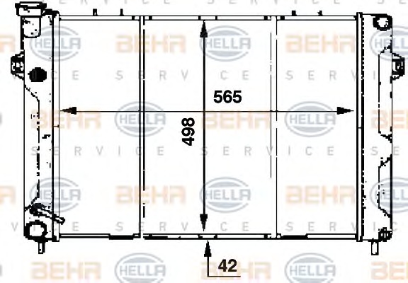 HELLA Vízhűtő 8MK376707-361