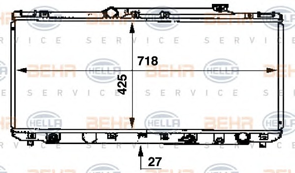 HELLA Vízhűtő 8MK376707-391