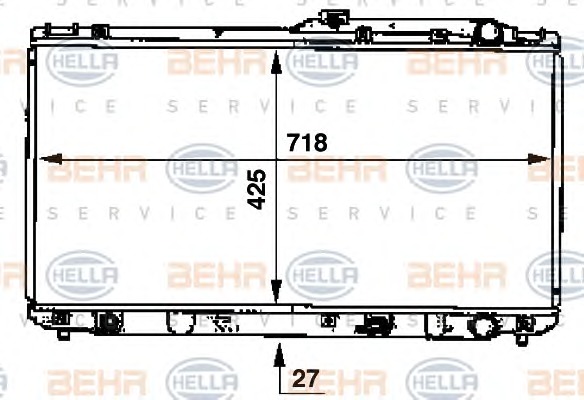 HELLA Vízhűtő 8MK376707-401