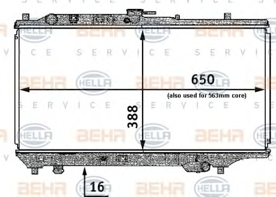 HELLA Vízhűtő 8MK376707-411