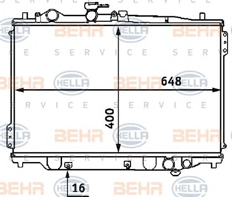 HELLA Vízhűtő 8MK376707-421