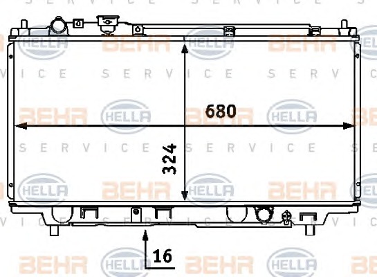 HELLA Vízhűtő 8MK376707-474