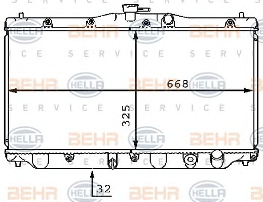 HELLA Vízhűtő 8MK376707-501