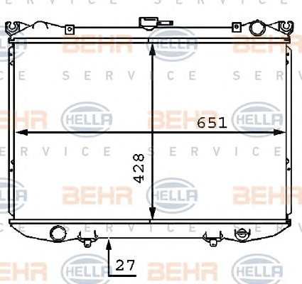 HELLA Vízhűtő 8MK376707-521