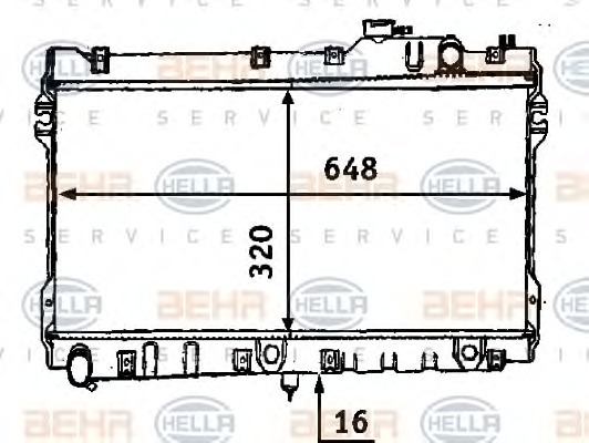 HELLA Vízhűtő 8MK376707-541