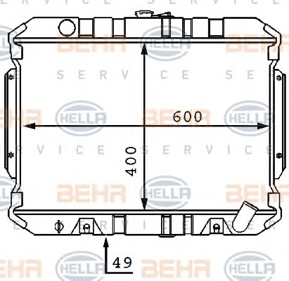 HELLA Vízhűtő 8MK376707-581