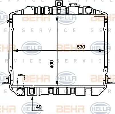 HELLA Vízhűtő 8MK376707-601