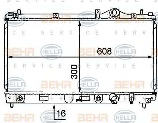 HELLA Vízhűtő 8MK376707-621