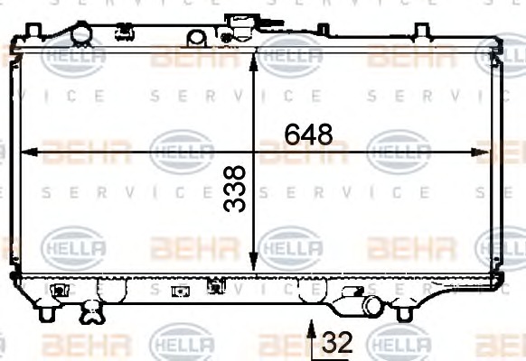 HELLA Vízhűtő 8MK376707-661